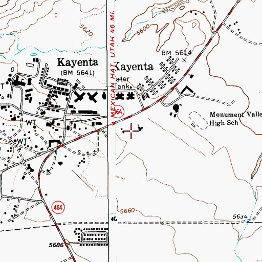 Topographic Map of Navajo Tribal Utility, AZ