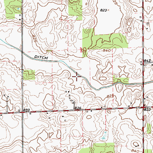 Topographic Map of Gast Ditch, IN