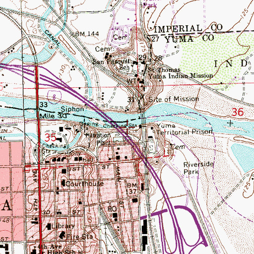 Topographic Map of Arizona Inspection Station, AZ