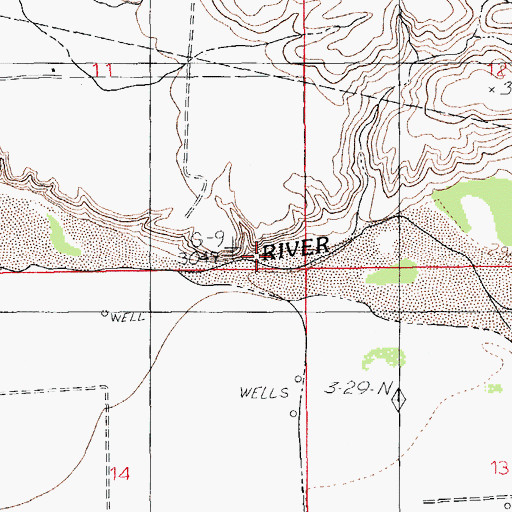 Topographic Map of San Simon River, AZ