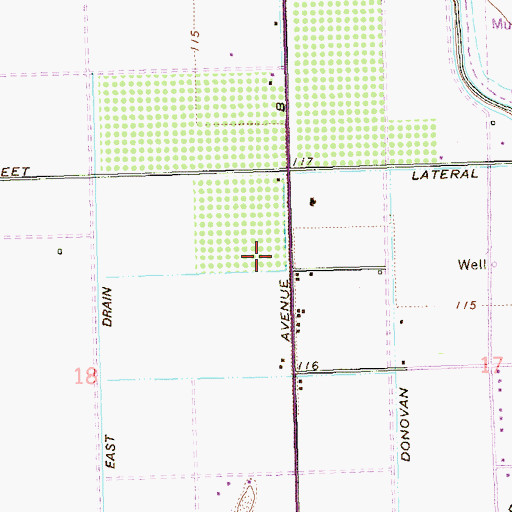 Topographic Map of KJOK-FM (Yuma), AZ