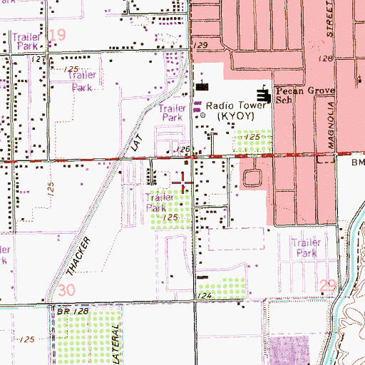 Topographic Map of KTTI-FM (Yuma), AZ