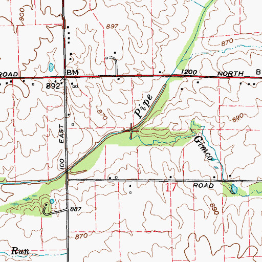Topographic Map of Gimco Brook, IN