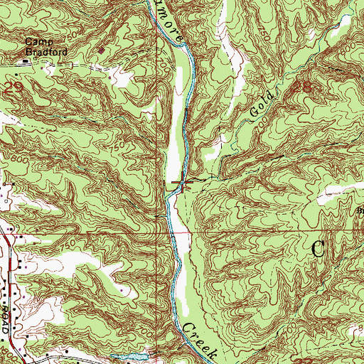 Topographic Map of Gold Creek, IN