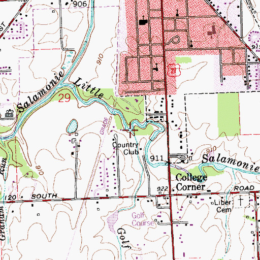 Topographic Map of Golf Brook, IN