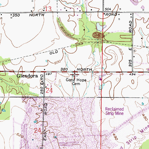 Topographic Map of Good Hope Cemetery, IN