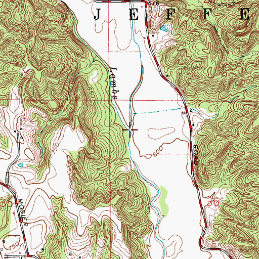 Topographic Map of Goose Creek, IN
