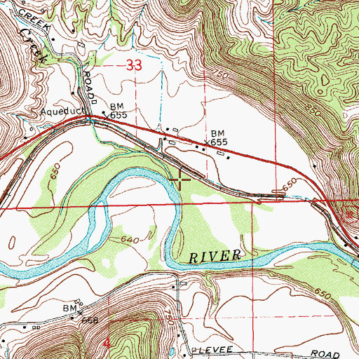 Topographic Map of Goose Creek, IN