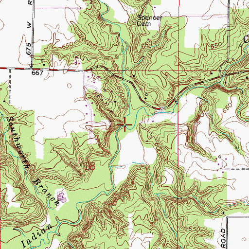 Topographic Map of Goose Creek, IN