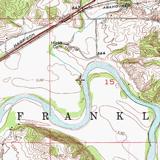 Topographic Map of Goose Creek, IN