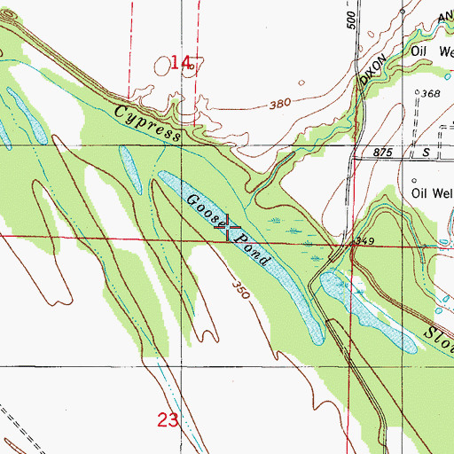 Topographic Map of Goose Pond, IN