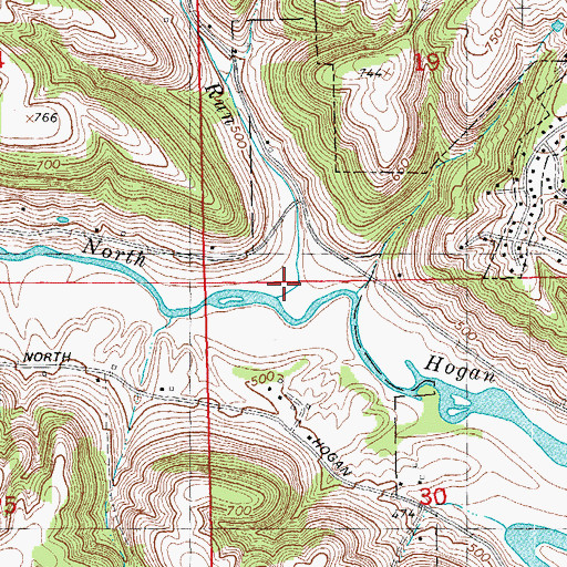 Topographic Map of Goose Run, IN