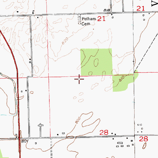 Topographic Map of Gorton Memorial Church, IN