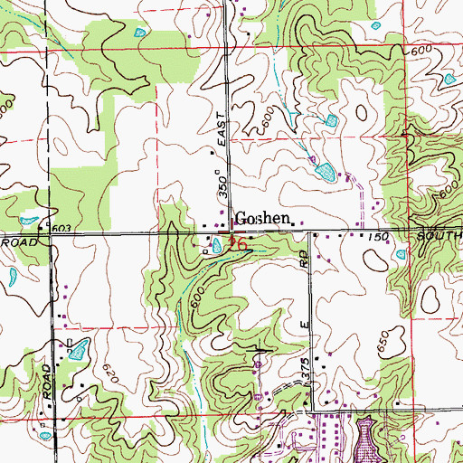Topographic Map of Goshen, IN