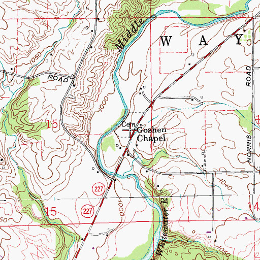 Topographic Map of Goshen Chapel, IN