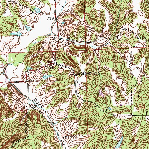 Topographic Map of Goshen Church, IN