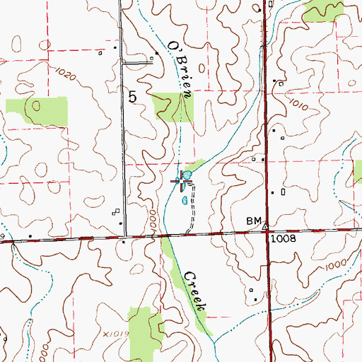 Topographic Map of Goshen Creek, IN