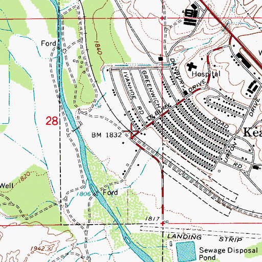Topographic Map of Kearny Municipal Pool, AZ