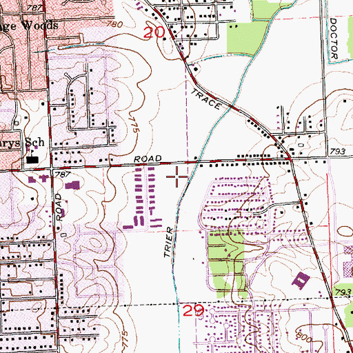 Topographic Map of Grabner Ditch, IN