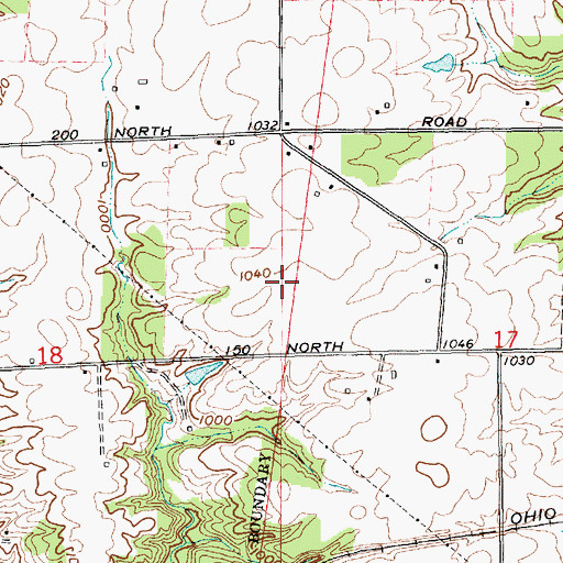 Topographic Map of Grandview Elementary School, IN