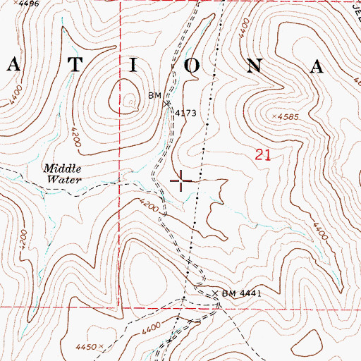 Topographic Map of Indian Creek Pipeline Troughs, AZ