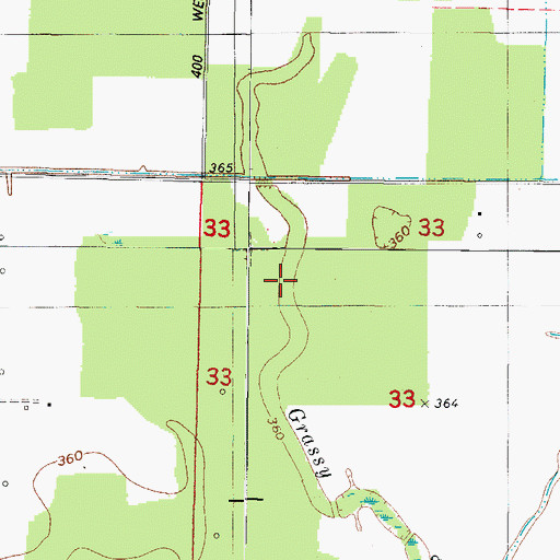 Topographic Map of Grassy Slough, IN
