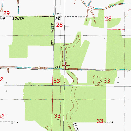 Topographic Map of Grassy Slough, IN