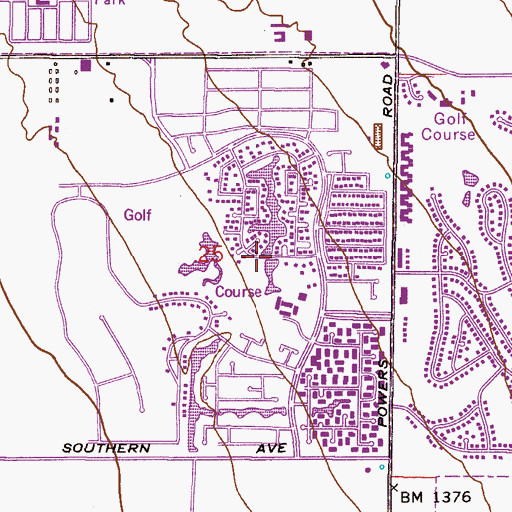 Topographic Map of Leisure World, AZ