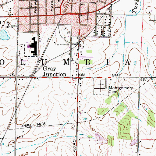 Topographic Map of Gray Junction, IN