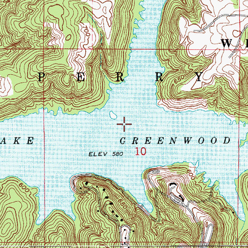 Topographic Map of Greenwood Lake, IN