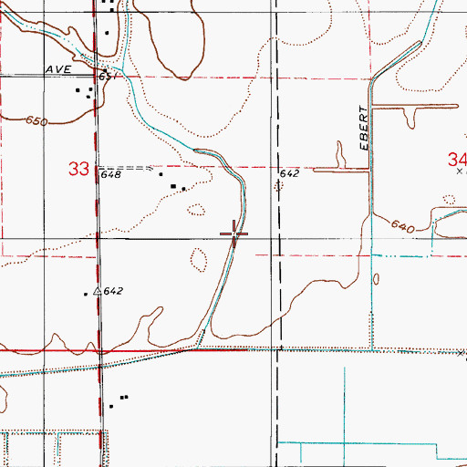 Topographic Map of Griesel Ditch, IN