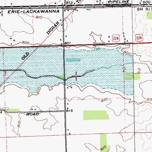 Topographic Map of Griffin Ditch, IN