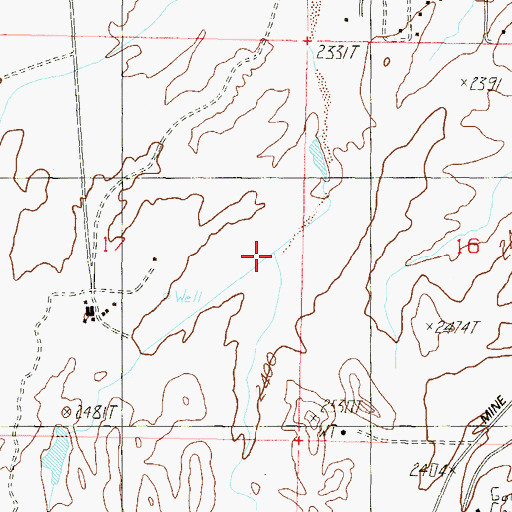 Topographic Map of Holly Wash, AZ