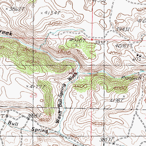 Topographic Map of Bull Spring Wash, AZ