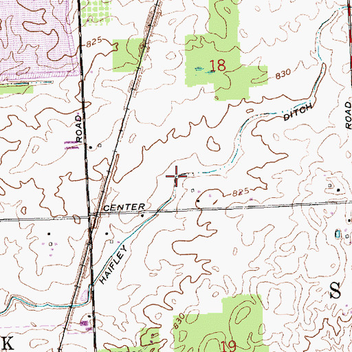 Topographic Map of Haifley Ditch, IN