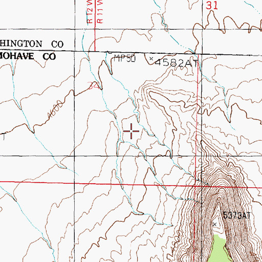 Topographic Map of Canaan Gap, AZ