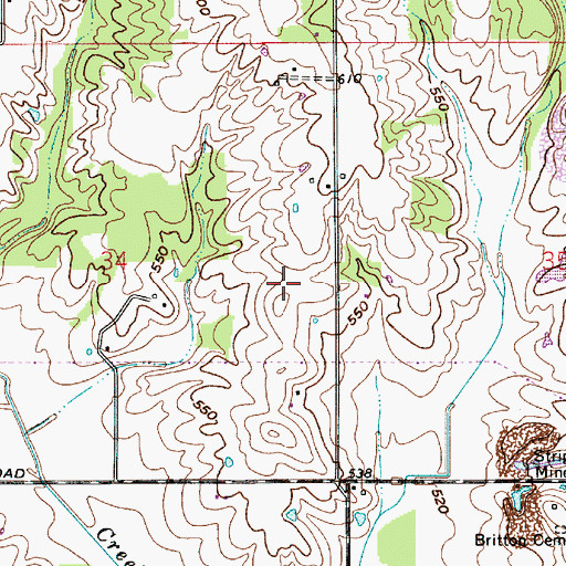 Topographic Map of Hall Branch, IN