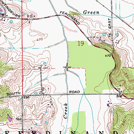 Topographic Map of Halo Run, IN
