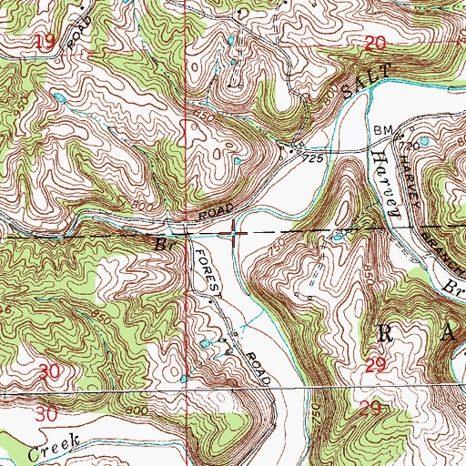 Topographic Map of Hamburg Branch, IN