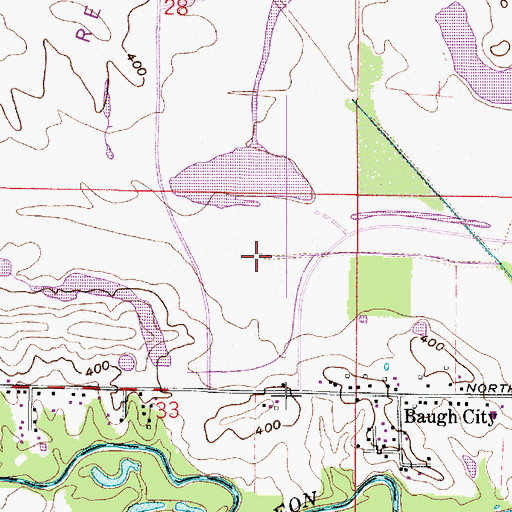 Topographic Map of Hansen Ditch (historical), IN