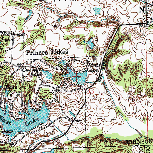 Topographic Map of Hants Lake, IN