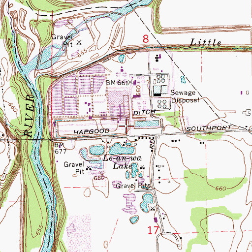 Topographic Map of Hapgood Ditch, IN
