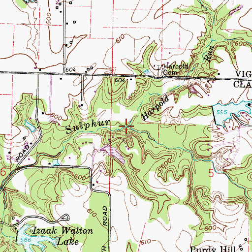 Topographic Map of Harpold Run, IN