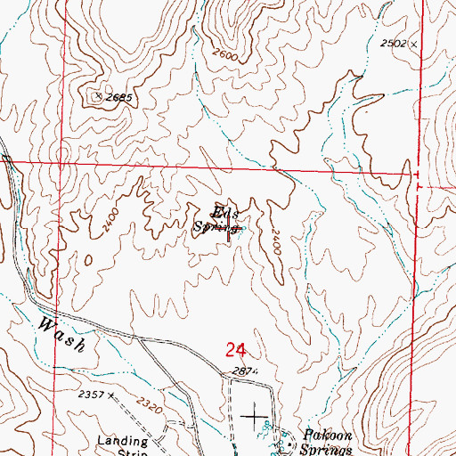 Topographic Map of Eds Spring, AZ