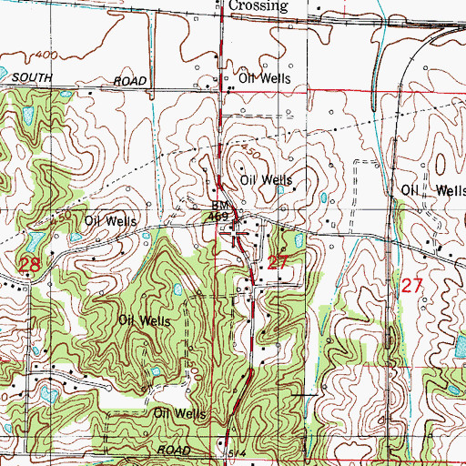 Topographic Map of Hartman School, IN