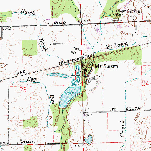 Topographic Map of Hatch Brook, IN