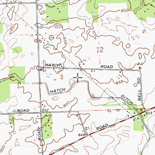 Topographic Map of Hatch Ditch, IN