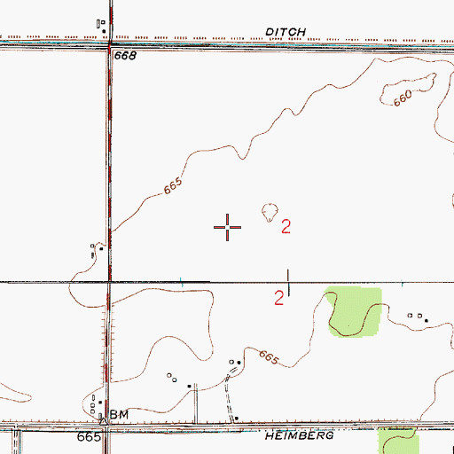 Topographic Map of Heimberg Ditch, IN