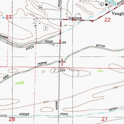 Topographic Map of Helfrich and Hoppe Ditch, IN