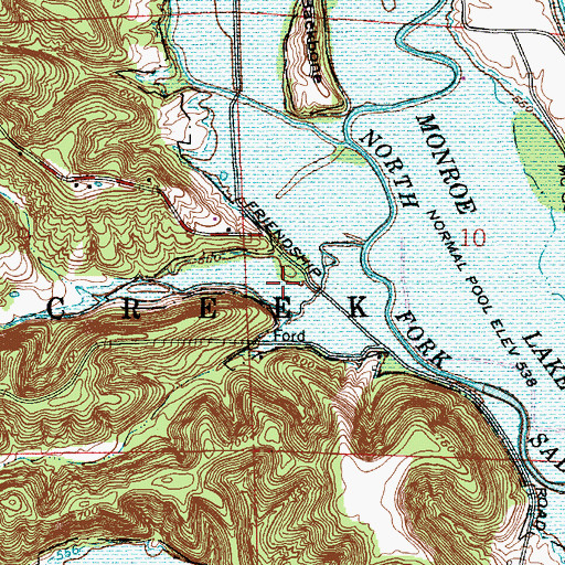 Topographic Map of Helton Hollow, IN